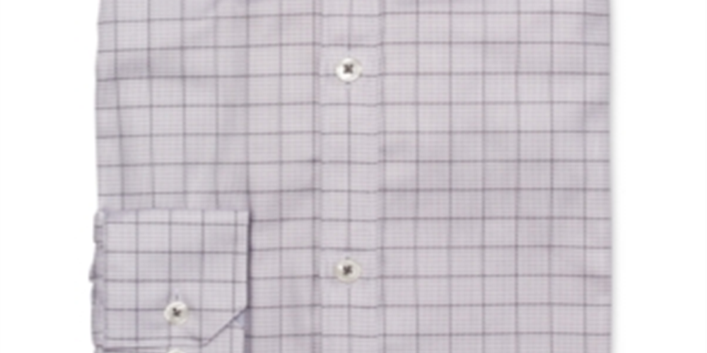 Camisa social masculina Ryan Seacrest Distinction Ultimate Active Stretch Dobby Check, branca, tamanho M