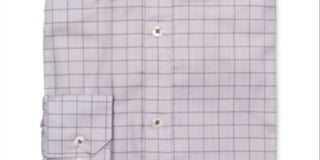 Camisa social masculina Ryan Seacrest Distinction Ultimate Active Stretch Dobby Check, branca, tamanho M