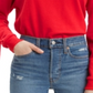 Moletom feminino Levi's com gola redonda e franjas, vermelho, tamanho XXL