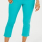 Calça jeans feminina Charter Club Tummy Control Bristol Capri, verde, tamanho 12P