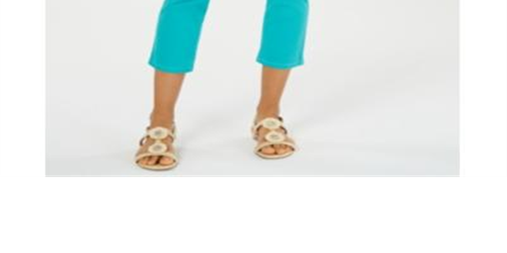 Calça jeans feminina Charter Club Tummy Control Bristol Capri, verde, tamanho 12P