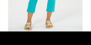 Calça jeans feminina Charter Club Tummy Control Bristol Capri, verde, tamanho 12P