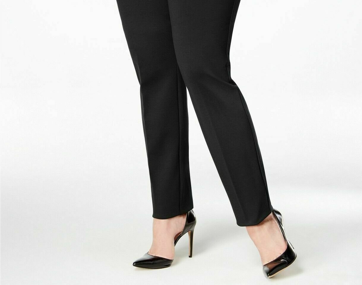 Calça Alfani Feminina Hollywood Skinny Ponte Cintura Conforto Preta Tamanho 26W