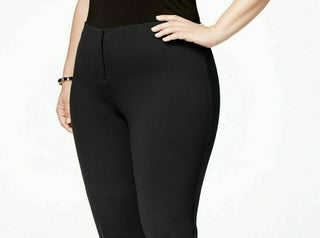 Calça Alfani Feminina Hollywood Skinny Ponte Cintura Conforto Preta Tamanho 26W