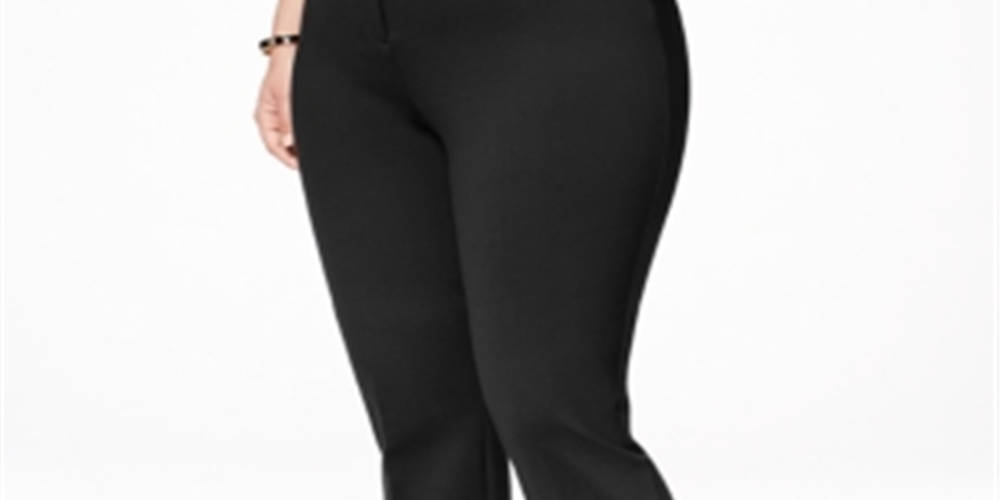 Calça Alfani Feminina Hollywood Skinny Ponte Cintura Conforto Preta Tamanho 26W