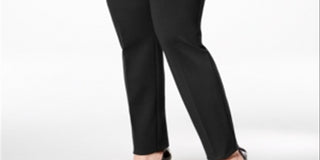 Calça Alfani Feminina Hollywood Skinny Ponte Cintura Conforto Preta Tamanho 26W