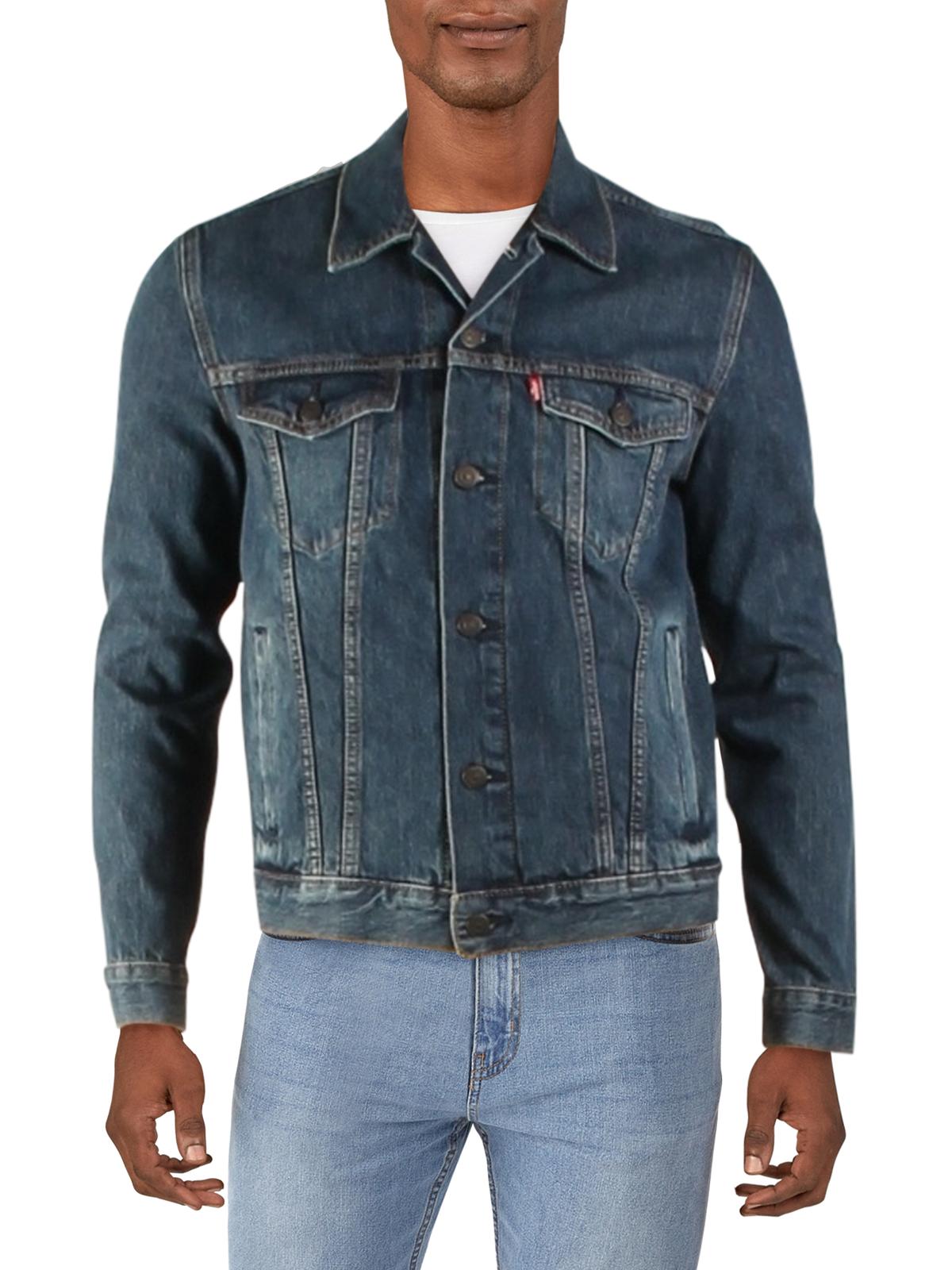Jaqueta jeans bordada Levi's Trucker for Mason Mason masculina, azul, tamanho XX-G