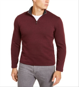Suéter Alfani Masculino com Zíper em Trimestre Vermelho Tamanho XX-G