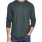 Camiseta masculina vintage com gola redonda mesclada e à prova de intempéries, tamanho pequeno, verde