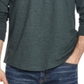 Camiseta masculina vintage com gola redonda mesclada e à prova de intempéries, tamanho pequeno, verde