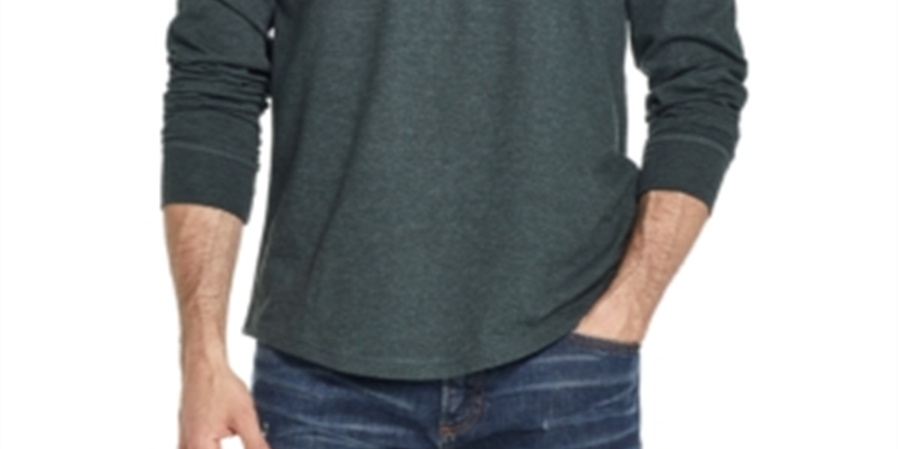 Camiseta masculina vintage com gola redonda mesclada e à prova de intempéries, tamanho pequeno, verde