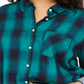 Camisa xadrez feminina Tommy Hilfiger Plus, verde, tamanho 2XL