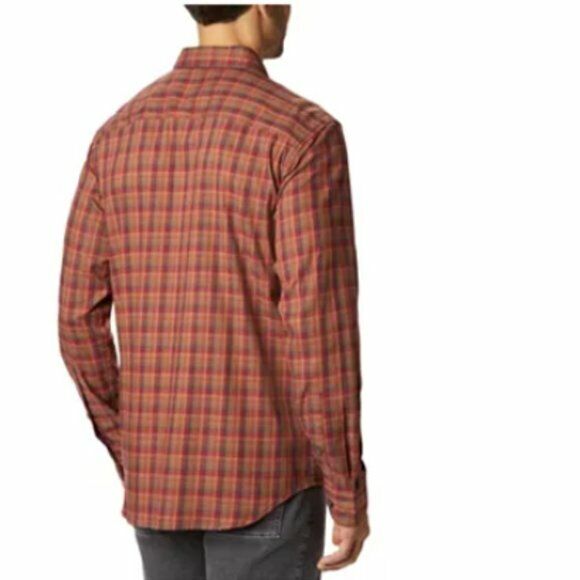 Camisa xadrez Columbia Big &amp; Tall Vapor Ridge III Modern Classic-Fit Masculina Laranja Tamanho Médio