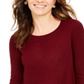 Suéter feminino de cashmere com gola redonda Charter Club, vermelho, tamanho grande