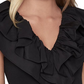 Bcbgmaxazria Top Peplum Ruffeld Feminino Preto Tamanho XXS
