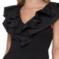 Bcbgmaxazria Top Peplum Ruffeld Feminino Preto Tamanho XXS