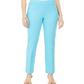 Calça feminina com controle de barriga e tachas JM Collection, azul, tamanho XX-G