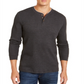 Camisa Henley Masculina Club Room Gola Redonda Ajuste Clássico Cinza Tamanho P