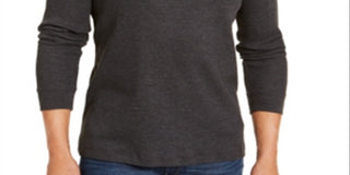 Camisa Henley Masculina Club Room Gola Redonda Ajuste Clássico Cinza Tamanho P