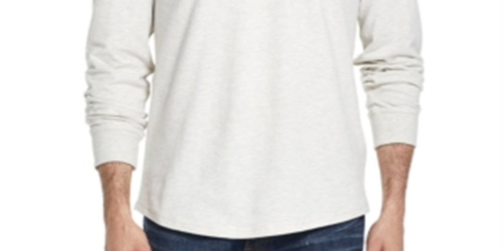 Camiseta masculina vintage de manga comprida escovada, à prova de intempéries, tamanho pequeno, marrom