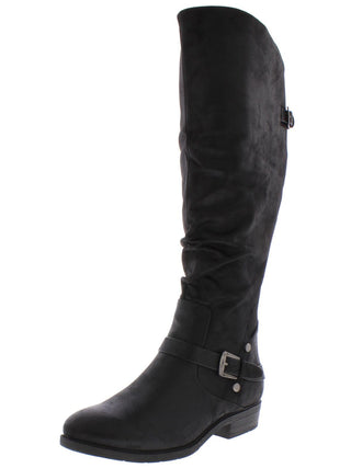 Botas de montaria femininas Baretraps Yanessa 2 em couro sintético, pretas, tamanho 5, tamanho médio