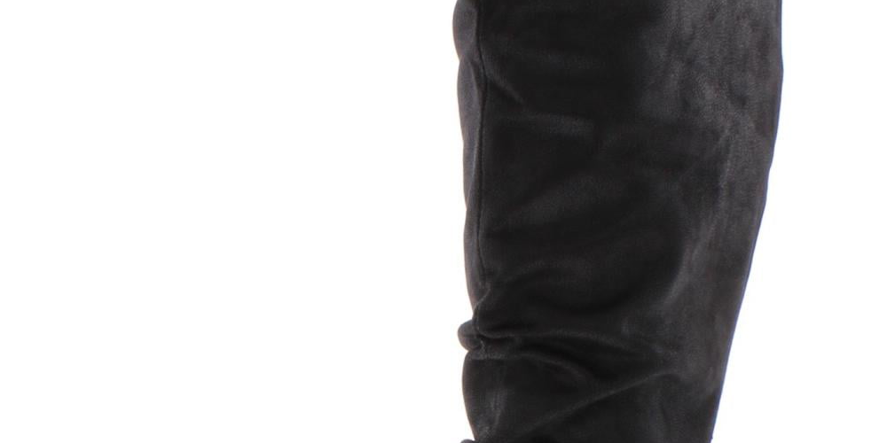 Botas de montaria femininas Baretraps Yanessa 2 em couro sintético, pretas, tamanho 5, tamanho médio