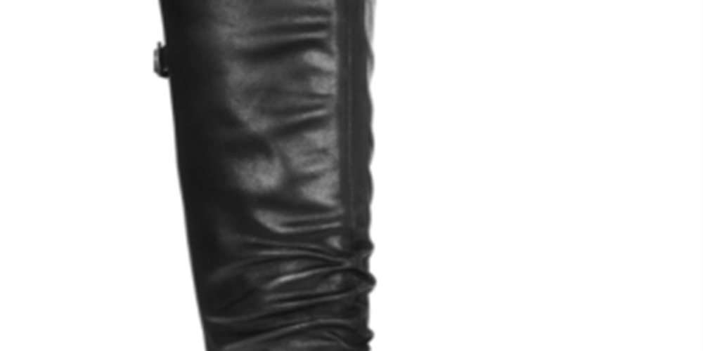 Botas de montaria femininas Baretraps Yanessa 2 em couro sintético, pretas, tamanho 5, tamanho médio