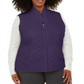Colete acolchoado feminino Karen Scott, roxo, tamanho 0X