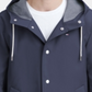 Tommy Hilfiger Masculino Emborrachado PU Comprimento Médio Com Capuz Azul Tamanho Médio