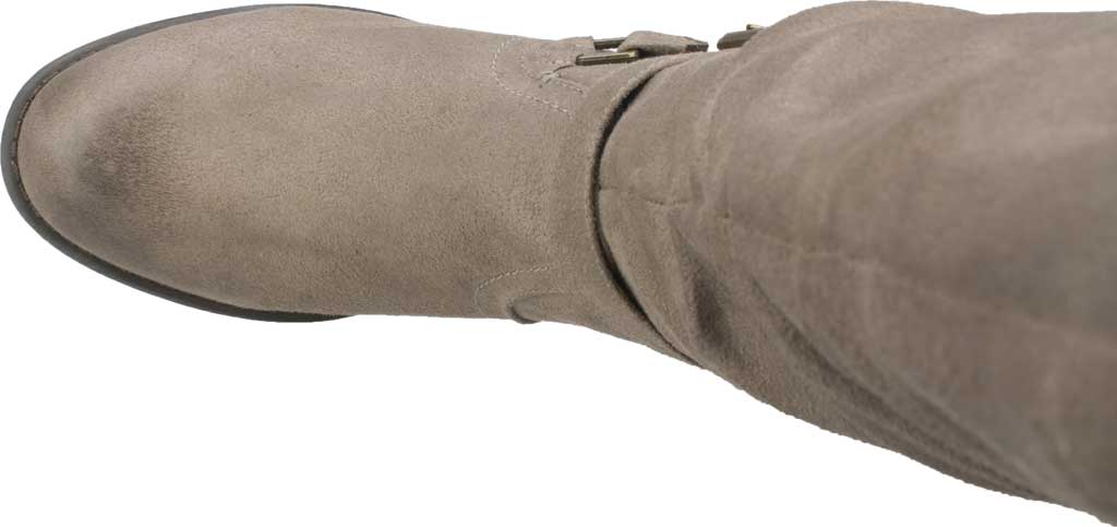 Botas de montaria altas femininas Liona de camurça sintética White Mountain, cinza-claro, 5 m