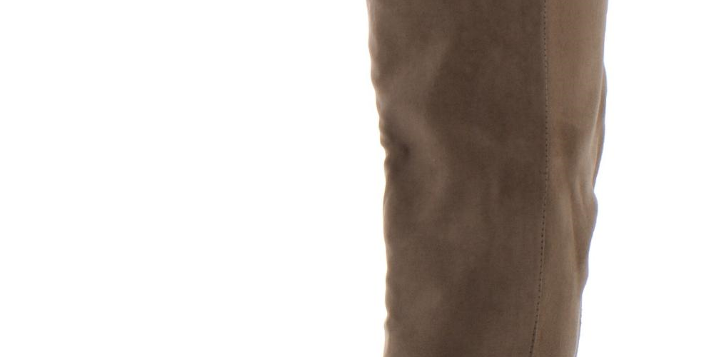 Botas Hayley Wide Calf de cano alto femininas Style &amp; Co., tamanho 6,5 M, cor taupe
