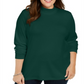 Karen Scott Suéter Feminino de Algodão com Gola Falsa Verde Tamanho 0X