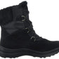 Botas Bare Traps Aero Leather Femininas Biqueira Redonda Cano Baixo para Clima Frio, Pretas, Tamanho 5,5 M