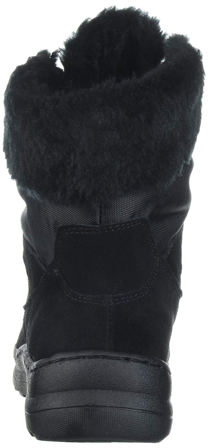 Botas Bare Traps Aero Leather Femininas Biqueira Redonda Cano Baixo para Clima Frio, Pretas, Tamanho 5,5 M