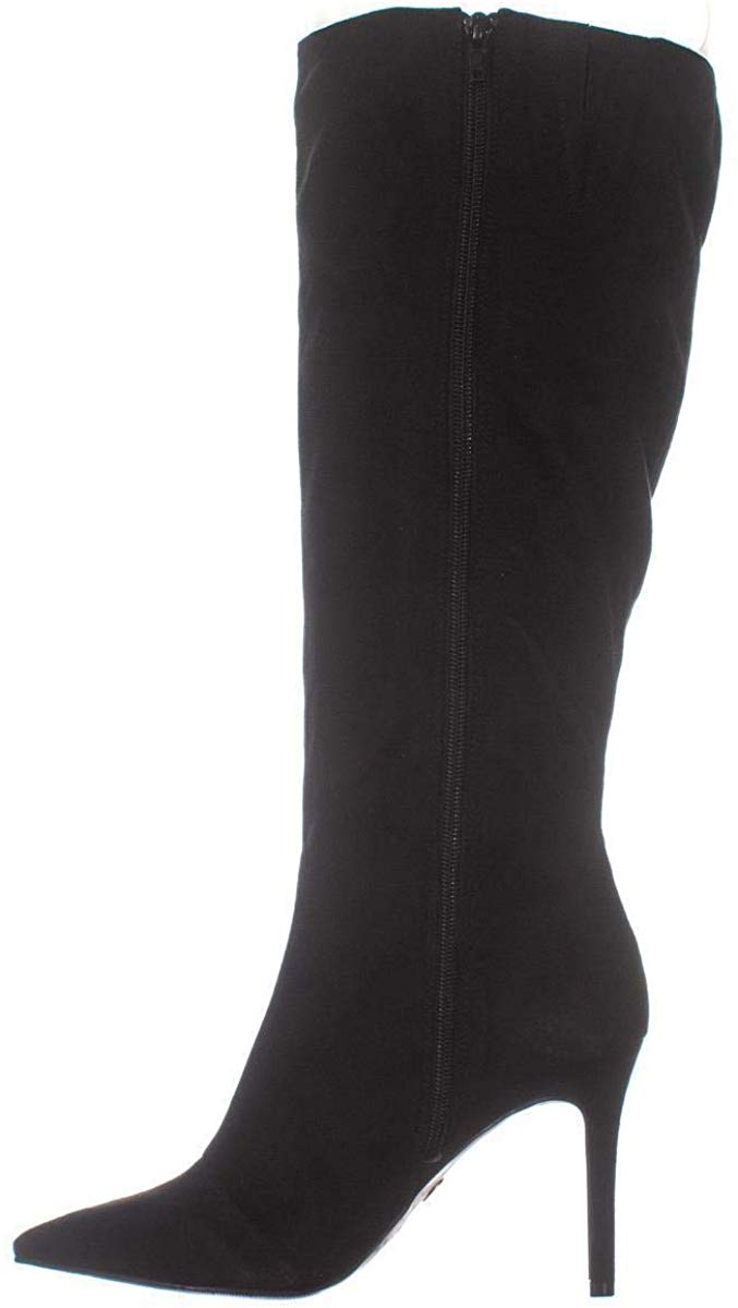 Thalia Sodi Botas Rajel de camurça sintética femininas, cano alto, tamanho 6,5, pretas