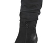 Bota feminina Trunell Tall Slouch White Mountain, preta, tamanho 7 M