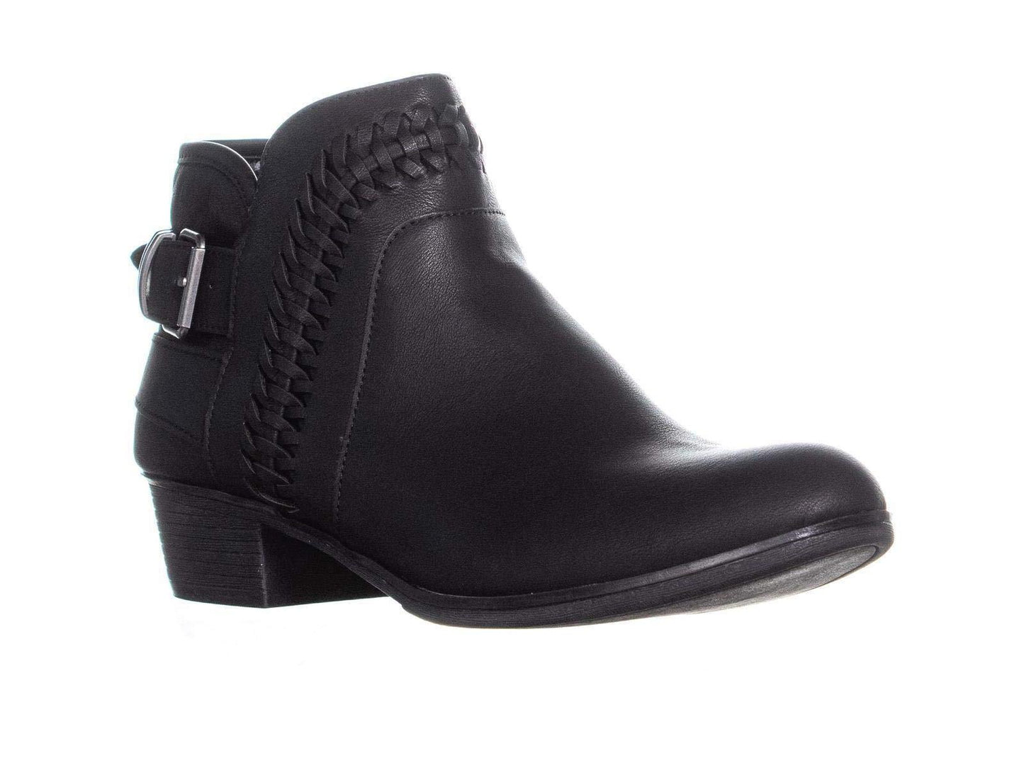 Botas femininas American Rag Audra Almond Toe na altura do tornozelo, pretas, tamanho 6,5 M