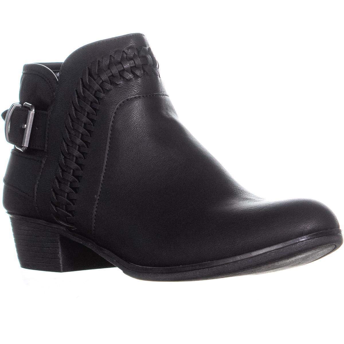 Botas femininas American Rag Audra Almond Toe na altura do tornozelo, pretas, tamanho 6,5 M
