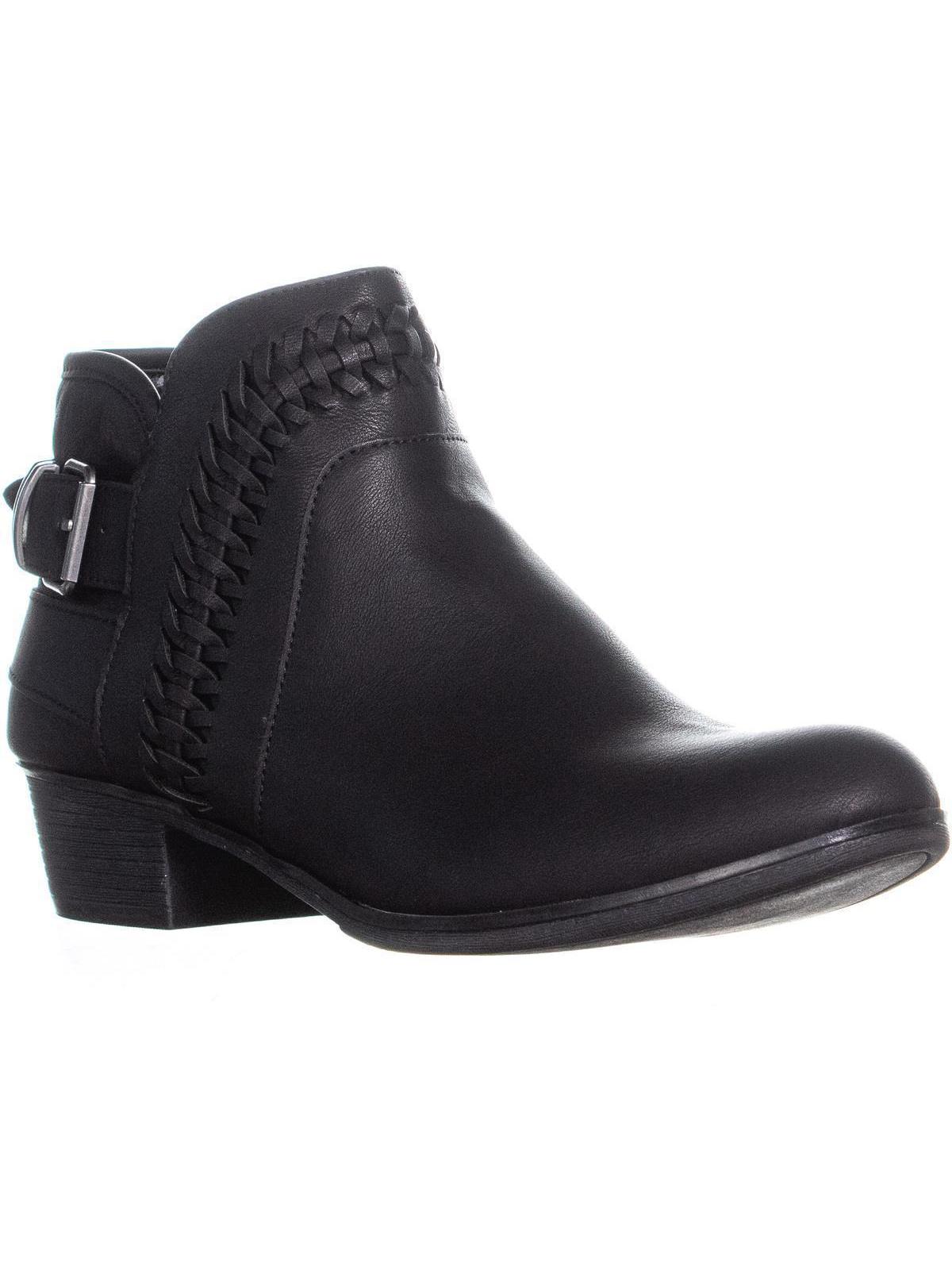 Botas femininas American Rag Audra Almond Toe na altura do tornozelo, pretas, tamanho 6,5 M
