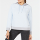 Calvin Klein Moletom com capuz feminino manga raglã azul tamanho grande