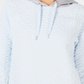 Calvin Klein Moletom com capuz feminino manga raglã azul tamanho grande