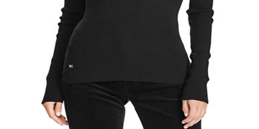 Suéter Ralph Lauren Feminino Gola Alta Preto Tamanho Grande
