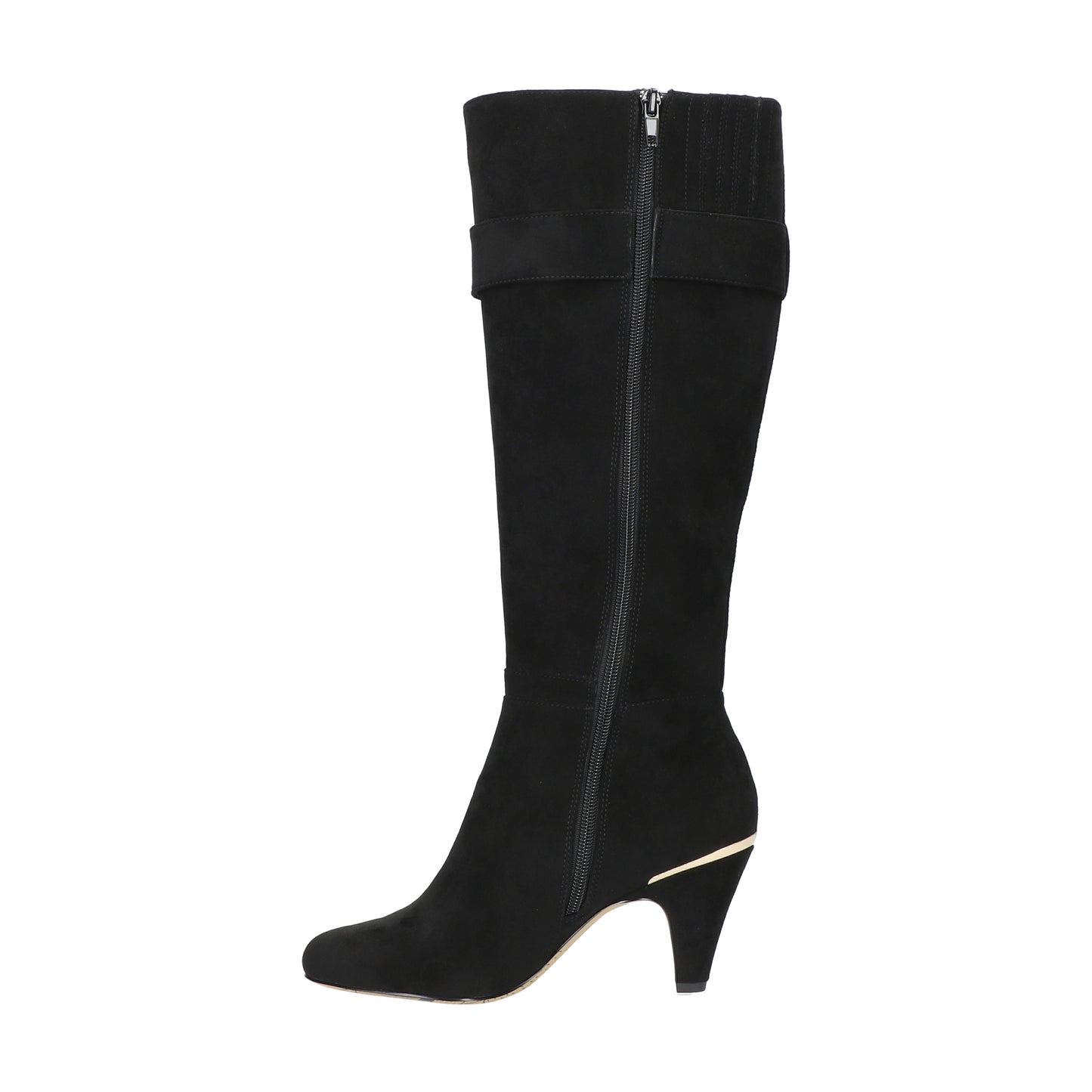 Botas femininas Bella Vita Braxton de cano alto, pretas, tamanho 7,5 N