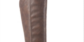 Botas de montaria femininas American Rag Emilee de couro sintético até o joelho, tamanho 9,5, marrom