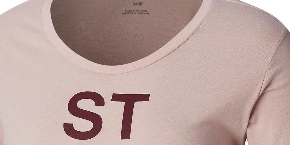 Camiseta feminina Columbia estampada de manga curta com gola redonda e top esportivo rosa tamanho XS