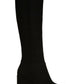 Bar III Feminino Preto 0.5 Plataforma Elástica Gore Lug Solado Acolchoado Gypsee Biqueira Redonda Salto Bloco Zíper Salto Botas 10 M