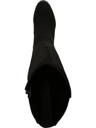 Bar III Feminino Preto 0.5 Plataforma Elástica Gore Lug Solado Acolchoado Gypsee Biqueira Redonda Salto Bloco Zíper Salto Botas 10 M