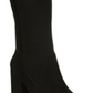 Bar III Feminino Preto 0.5 Plataforma Elástica Gore Lug Solado Acolchoado Gypsee Biqueira Redonda Salto Bloco Zíper Salto Botas 10 M