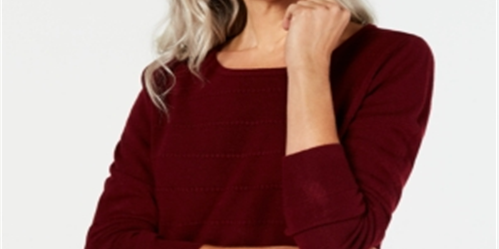 Karen Scott Suéter Feminino com Ponto Otomano Vinho Tamanho Pequeno P