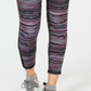 Leggings skinny listradas com bolsos elásticos e absorção de umidade Ideology para mulheres, comprimento até o tornozelo, roxa, tamanho X-S